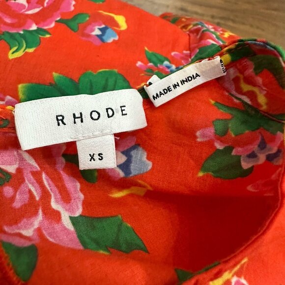Rhode Pia Tapestry Print Puff Sleeve Mini dress - Picture 5 of 8